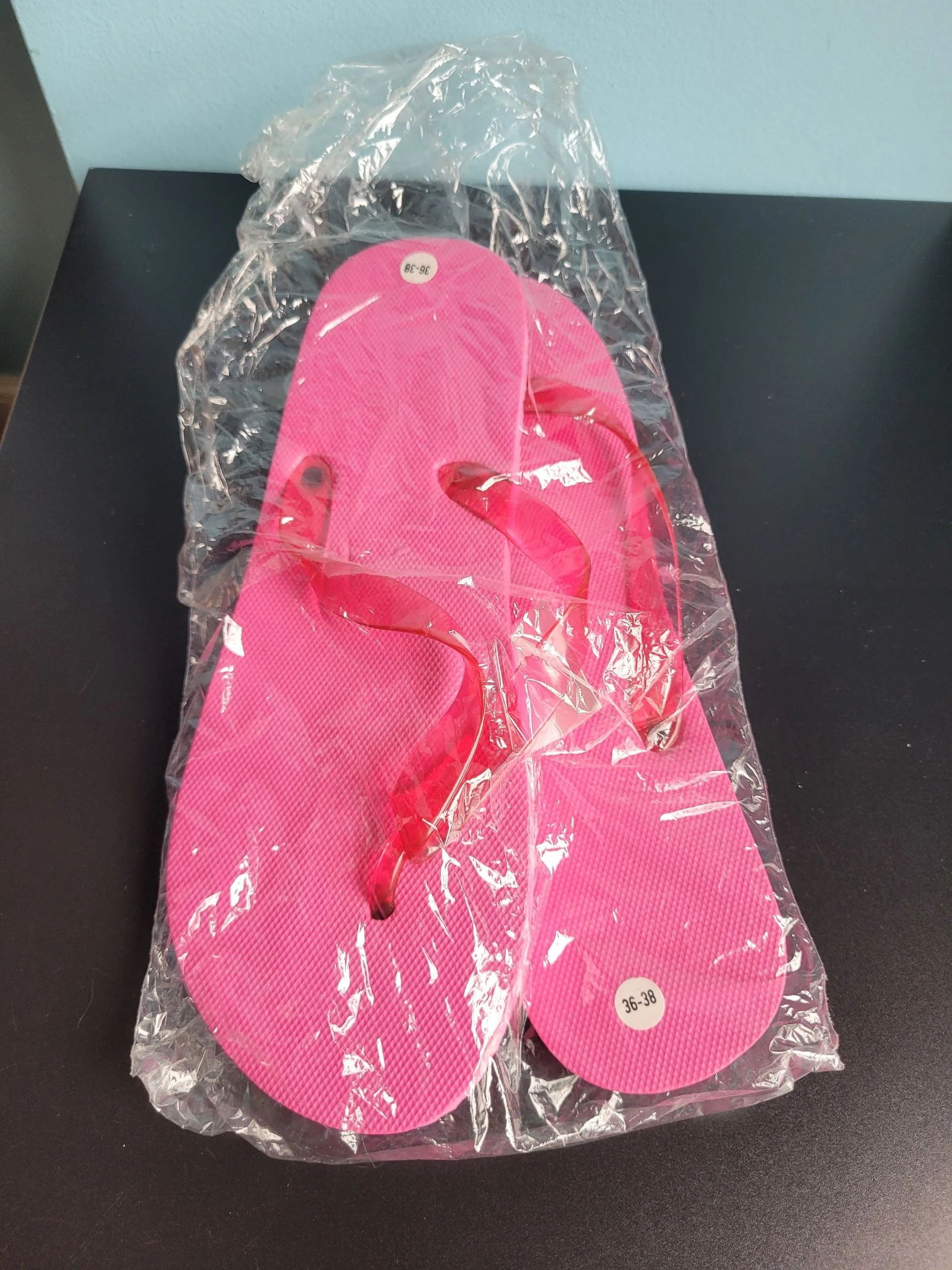 Pink beach/pool flip-flops - Size 36/38 - New! – photo 3